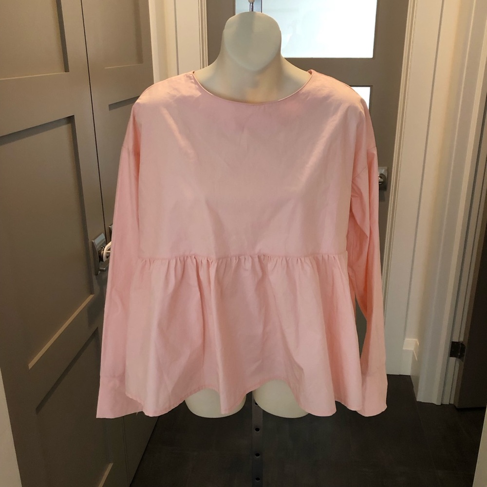 Pink Cotton Made in Italy Women's Top